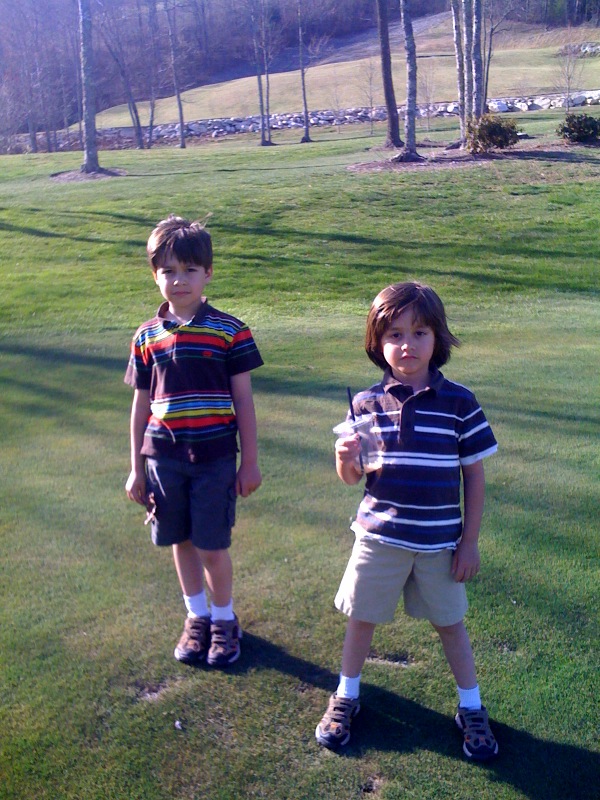 Boys on Golf Course