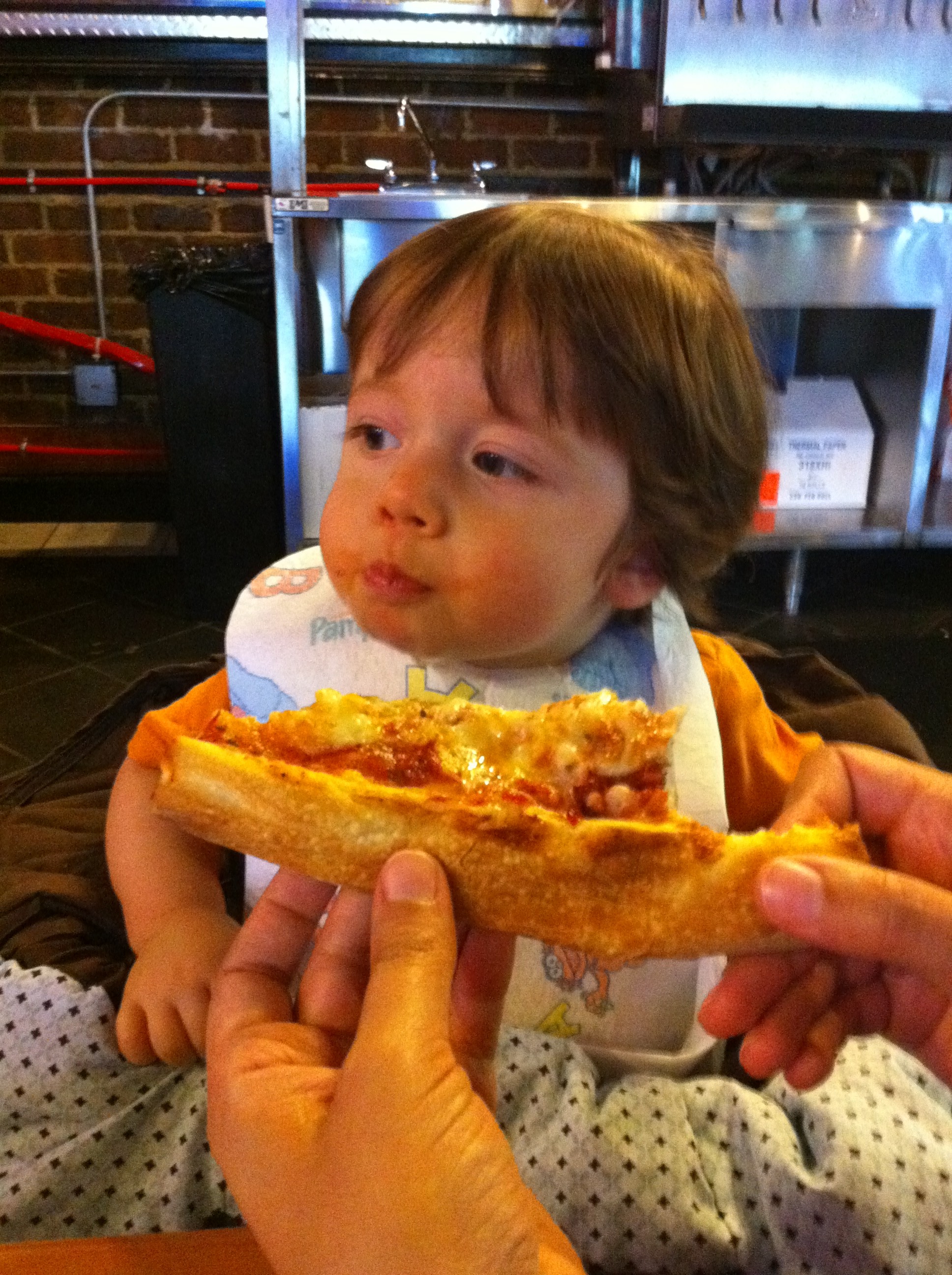 Miles LOVES Pizza too!